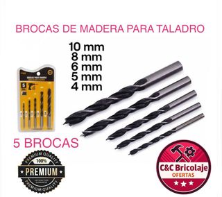 Parkside Brocas Madera 4-10mm (5 unidades)