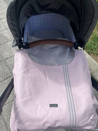 Saco capazo bebé rosa