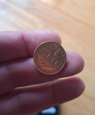 Moneda in oro da 5 dollari (US 1881)