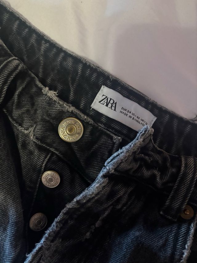 Shorts Zara negros rotos