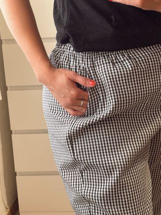 Pantalón Vichy blanco y negro