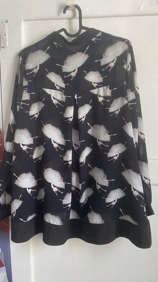 Blusa gasa bailarinas - Blanco&Negro