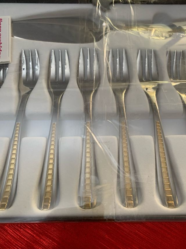 Set 10 Forchette Dessert Inoxpran Oro