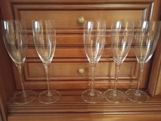 5 copas champán - Cristal