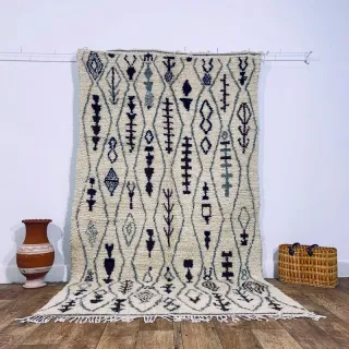 Autentico tappeto Azilal in lana naturale