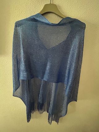Capa azul plateada - Talla única