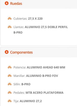 Bicicleta MTB B-PRO 27.5"