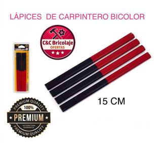 Parkside Lápices carpintero bicolor 15cm 4 unid.