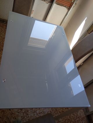 Mesa cristal blanca moderna (NO NEGOCIABLE)