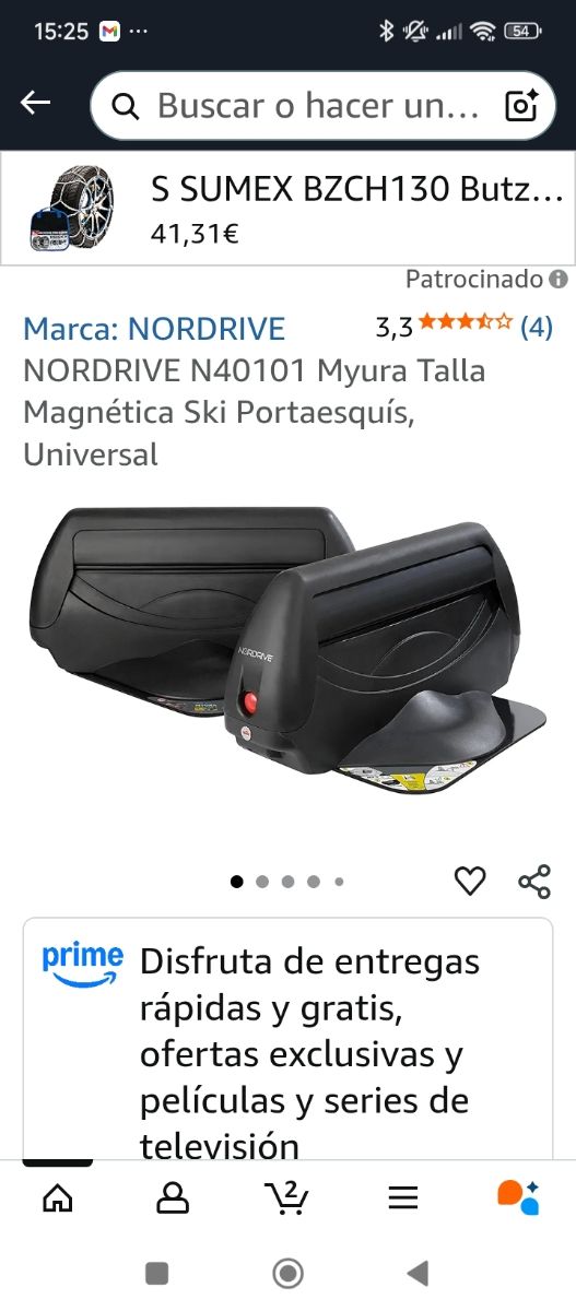 NORDRIVE N40101 Portaesquís Magnético