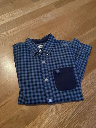 Camisa cuadros Abercrombie azul