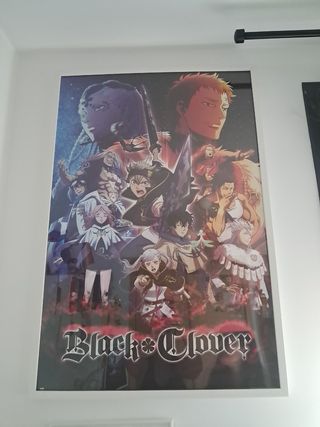 Cuadro con poster Black Clover anime. De 1m x 0,50