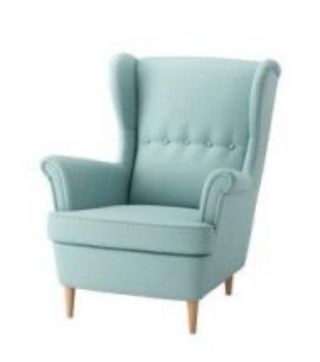 Sillón orejero Ikea Strandmon turquesa