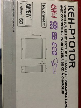 Radio Pioneer KEH-P1010R 45Wx4 RDS