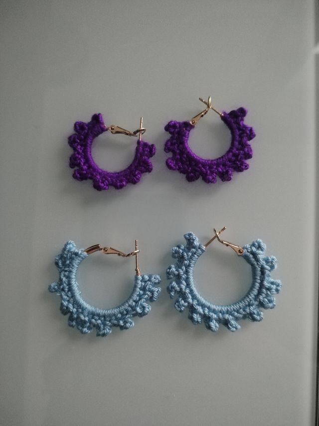 Pendientes ganchillo