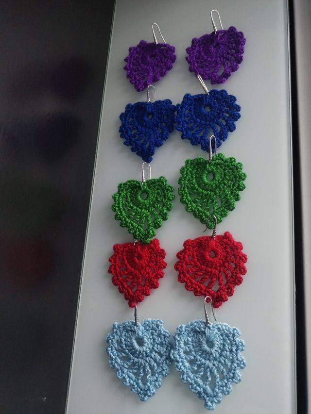 Pendientes ganchillo