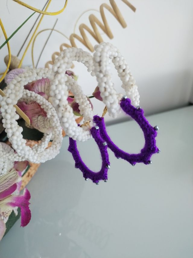 Pendientes ganchillo