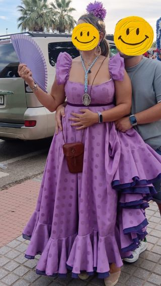Vestido rociero lunares - Talla L