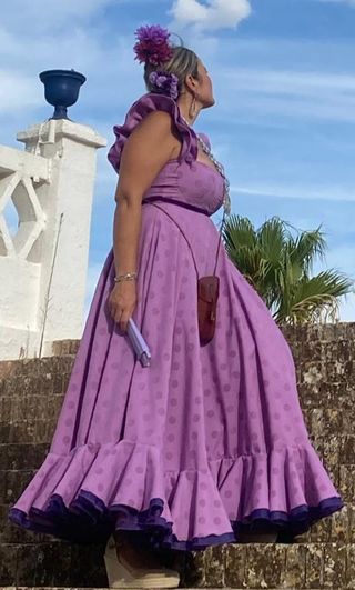 Vestido rociero lunares - Talla L