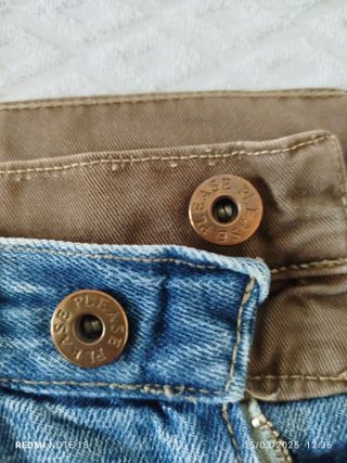 Jeans con bottoni vintage