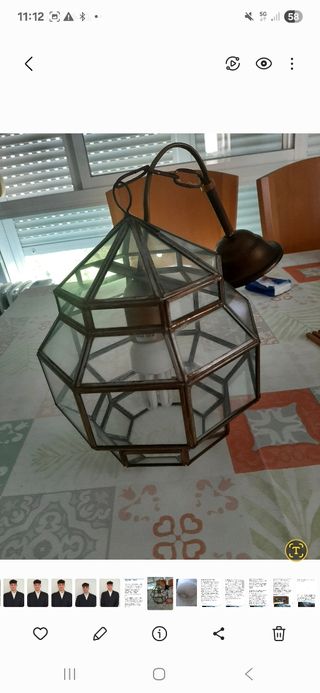Lámpara vintage de cristal