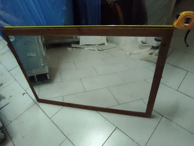 Espejo madera marrón