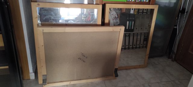 Espejo madera marrón