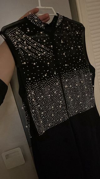 Vestido Fiesta Negro Brillantes T44/46