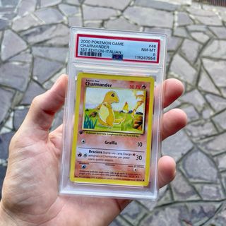 Charmander 1°ed Base PSA 8 NM-MT carta Pokemon