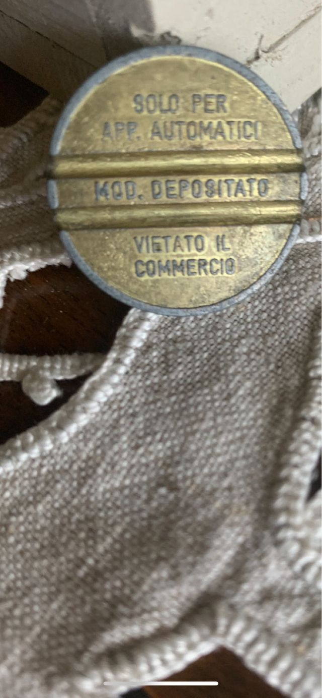 Gettone raro distributori bevande anni '60