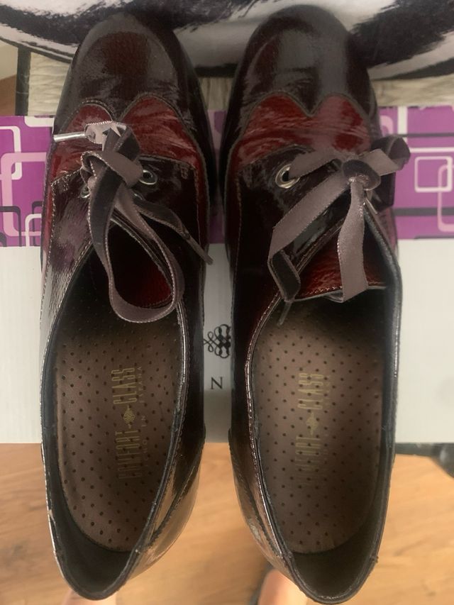 Zapatos Comfort Class Marrón-Rojos