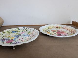 2 Piatti Decorativi plastica 