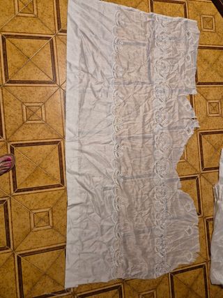 3€ compra ora 3 Pezzi di stoffa satinato bianco 