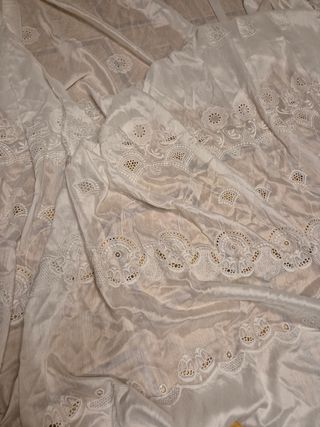 3€ compra ora 3 Pezzi di stoffa satinato bianco 