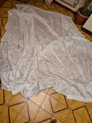 3€ compra ora 3 Pezzi di stoffa satinato bianco 
