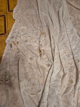 3€ compra ora 3 Pezzi di stoffa satinato bianco 