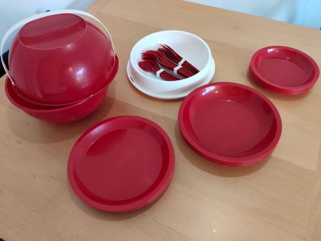 Kit Picnic Rojo - Plástico