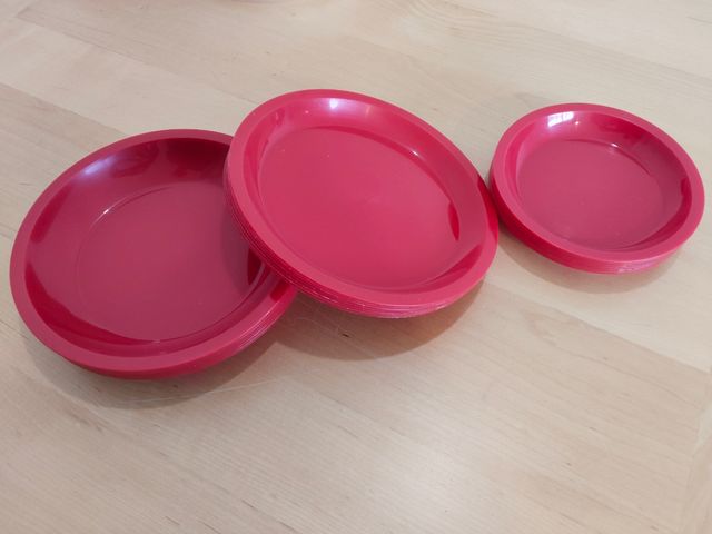 Kit Picnic Rojo - Plástico