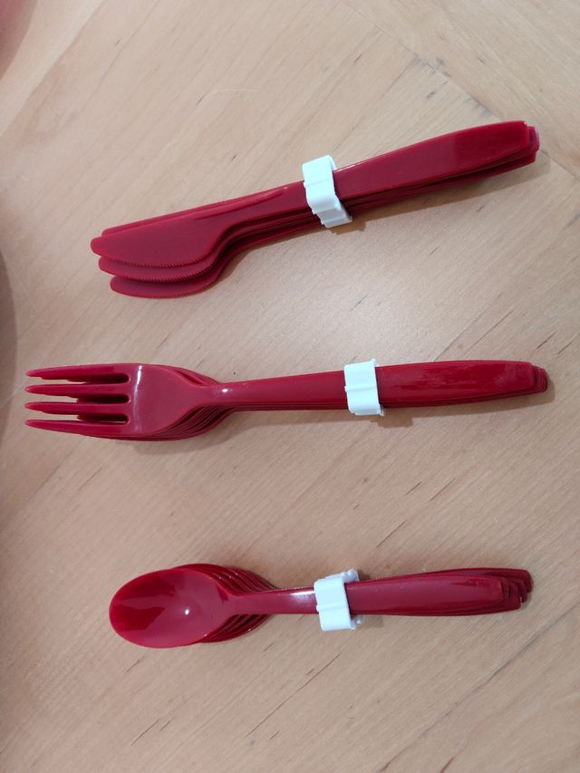 Kit Picnic Rojo - Plástico