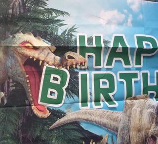 Dinosaur Backdrop Banner for Boys Kids Birthday Pa