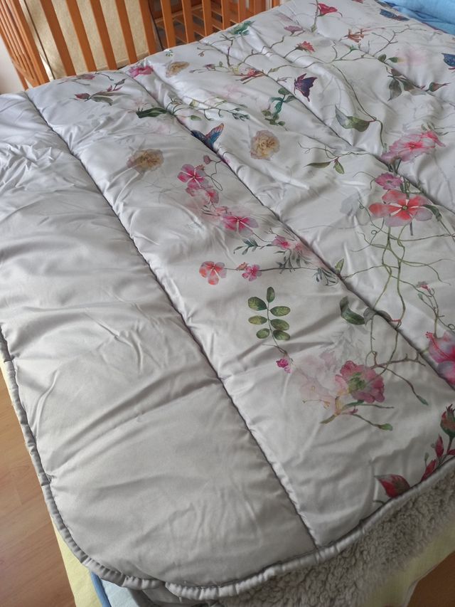 Edredón gris - microfibra