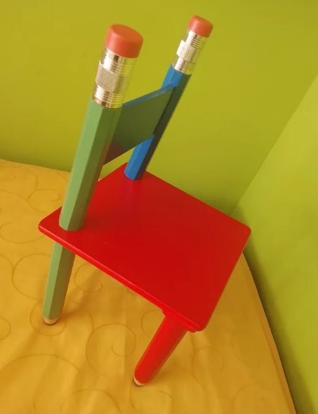 NUOVO! 3 Sedie per bambini giochi scolastici a matita