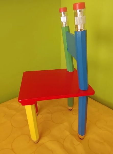 NUOVO! 3 Sedie per bambini giochi scolastici a matita