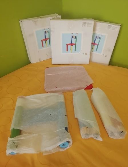 NUOVO! 3 Sedie per bambini giochi scolastici a matita