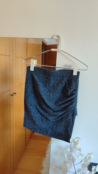 Minifalda Gris azulado de Stradivarius