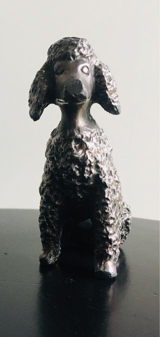 Barboncino vintage in peltro