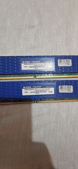 RAM DDR2 Super Talent 2x1GB