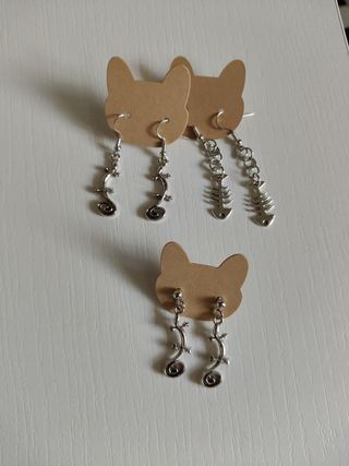 Pendientes  lagartos & peces Ver más en mi perfil