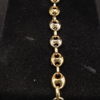 Pulsera Calabrote oro de 18k, 16.59 g, 21.5 cm.