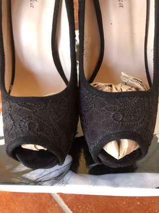 Scarpe Mannika nere tacco alto